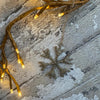 Silver Beaded Snowflake Hanging Decoration - Three Sizes