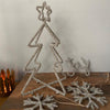 Silver Beaded Snowflake Hanging Decoration - Three Sizes