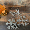 Silver Beaded Snowflake Hanging Decoration - Three Sizes