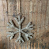 Silver Beaded Snowflake Hanging Decoration - Three Sizes