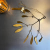 Hanging Zinc Mistletoe with Brass Leaves - Walther & Co