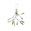 Hanging Zinc Mistletoe with Brass Leaves - Walther & Co