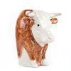Hereford Bull Flower Vase by Quail Ceramics