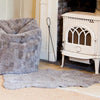 Patchwork Sheepskin Beanbag by Shepherd of Sweden - Asphalt or Stone - Greige - Home & Garden - Chiswick, London W4 