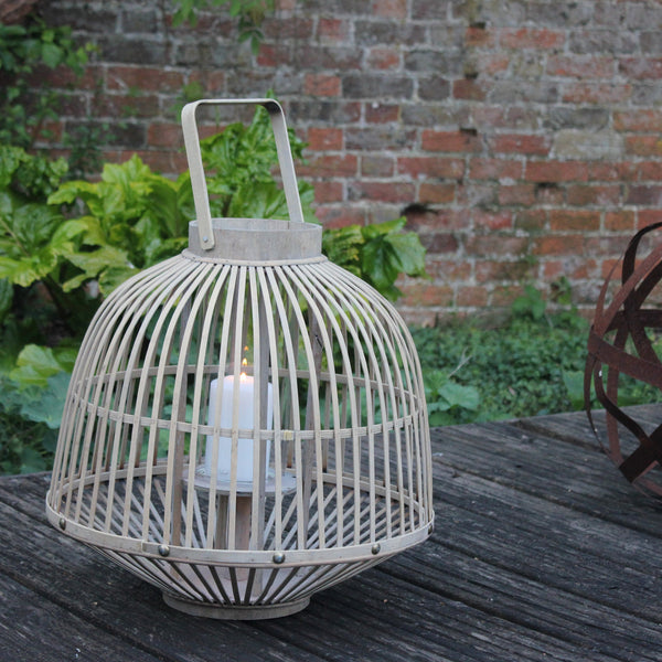 Toulouse Wooden Lantern - Two Sizes - Greige - Home & Garden - Chiswick, London W4 
