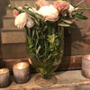 Hammered Glass Hurricane or Vase - Two Sizes - Greige - Home & Garden - Chiswick, London W4 