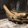 Driftwood Based Glass Hurricane Lamp or Vase - Greige - Home & Garden - Chiswick, London W4 