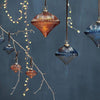Recycled Glass Ribbed Bauble - Amber - Giant