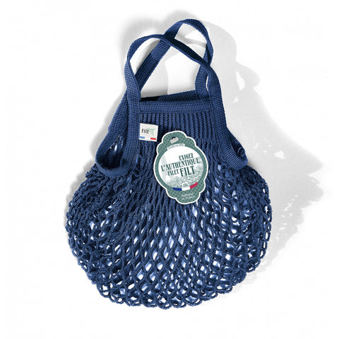 Filt Cotton Net Shopping Bag Ink Blue Mini