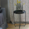 Folding Round Iron Tray Table