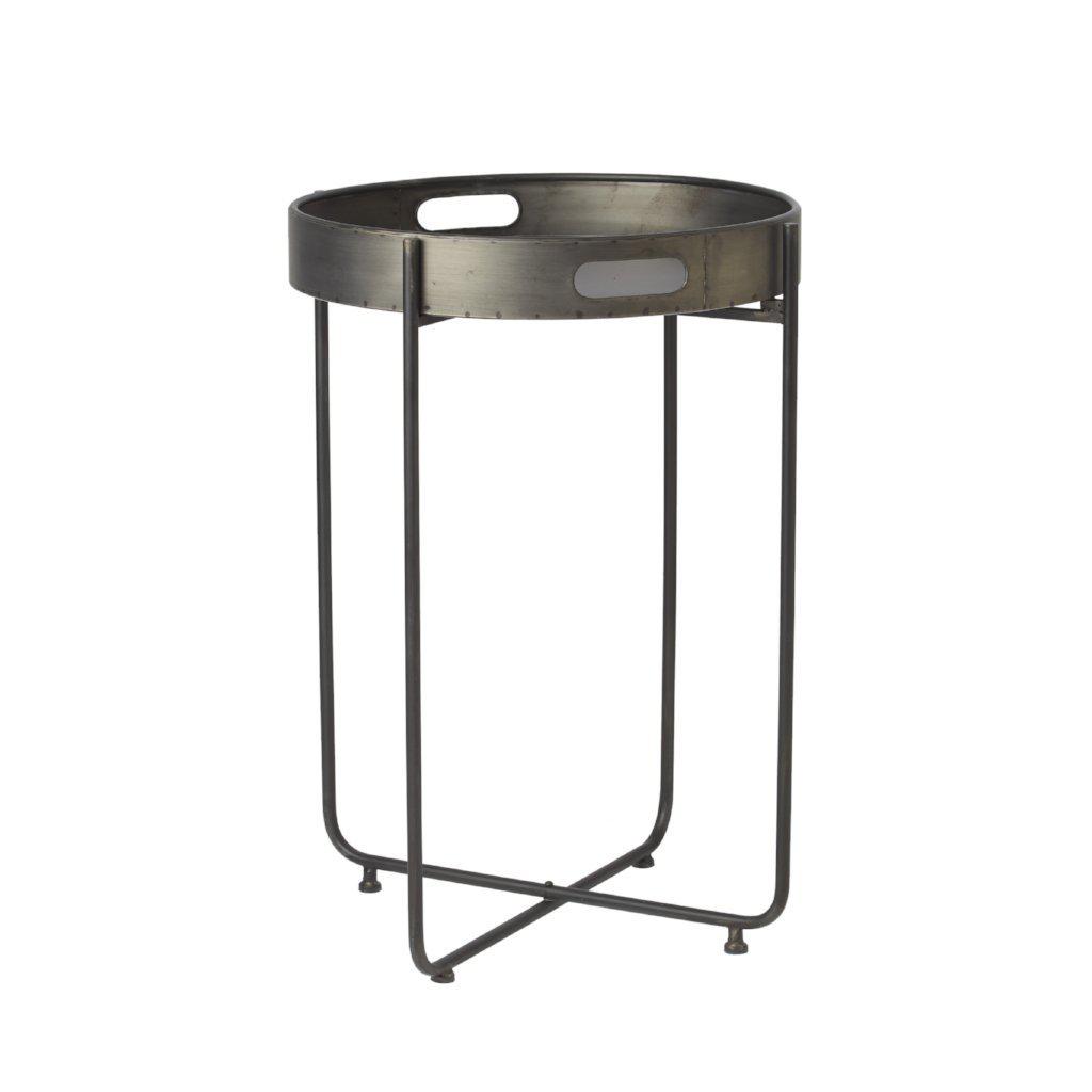 Metal tray deals with folding legs