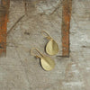 Gold Plated Hammered Drop Earrings - Teardrop
