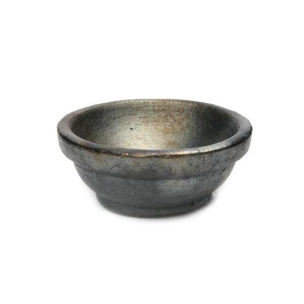 Burned Terracotta Serving Bowls Matt Black Brown Finish