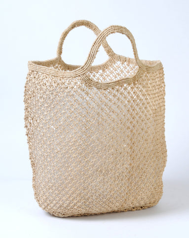 Large Jute Macrame Shopping Bag - Various Colours