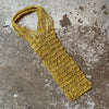 large jute macrame string bag mustard yellow