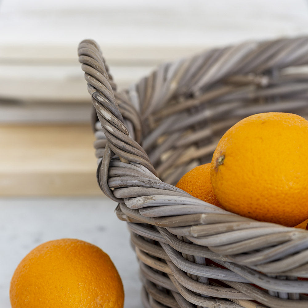 Shallow Round Kubu Rattan Storage Basket – Greige Lifestyle