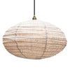 Large Pear Shape Kapok Fabric Lampshade - Oatmeal