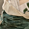 Cotton Velvet and Linen Christmas Sack - Forest Green