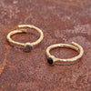 Labradorite and gold-plated brass ring