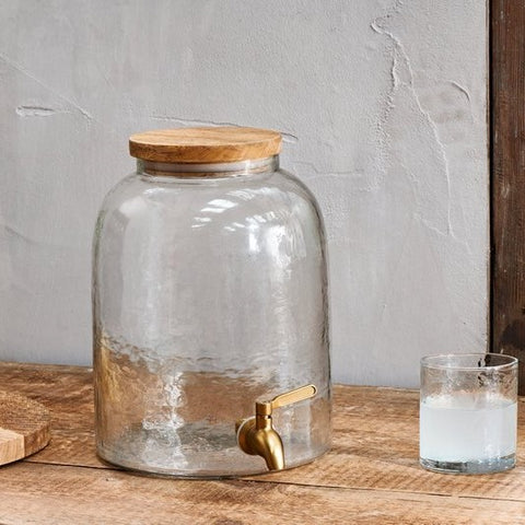 Hammered Glass Water Dispenser