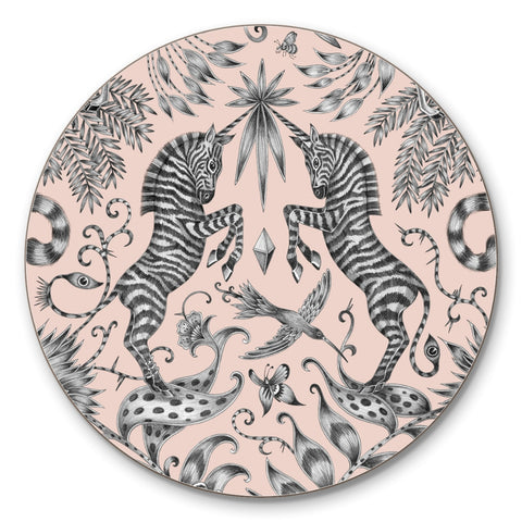 Emma J Shipley Kruger Coaster - Pink - Diameter 10cm