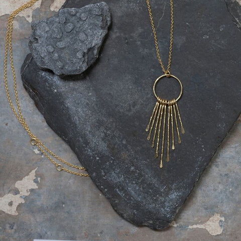 Gold Plated Pin Drop Necklace