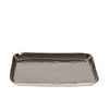 Shiny Hammered Nickel Candle Tray Plate - Square - Three Sizes - Greige - Home & Garden - Chiswick, London W4 