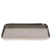 Shiny Hammered Nickel Candle Tray Plate - Square - Three Sizes - Greige - Home & Garden - Chiswick, London W4 