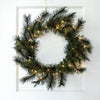 Faux Fir Wreath with LED lights