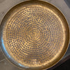 45cm diameter large brass hammered pattern tray