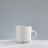 Wonki Ware Large STraight Mug Charcoal Vertical Thin Stripe