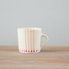 Wonki Ware Tall Large Straight Mug Pink Vertical Lines