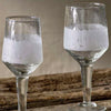 Etched Wine Glass - Set of Four
