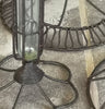 Set of Three Wire and Glass Stem Vases - Large