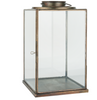 Large Square Based Antiqued Brass Lantern - Greige - Home & Garden - Chiswick, London W4 