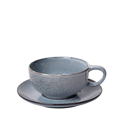 Nordic Sea Large Cup and Saucer by Broste Copenhagen - Greige - Home & Garden - Chiswick, London W4 