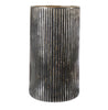 Large Ribbed Antique Silver Tealight Holder - Two Sizes - Greige - Home & Garden - Chiswick, London W4 