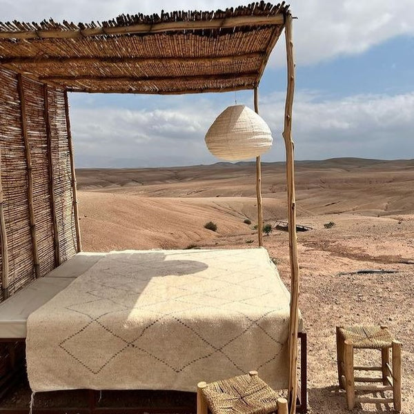 Large Pear Shape Linen Lampshade - Beige - 60cm