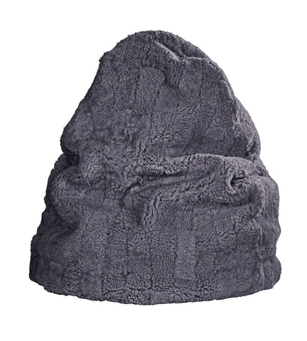 Patchwork Sheepskin Beanbag by Shepherd of Sweden - Asphalt or Stone - Greige - Home & Garden - Chiswick, London W4 