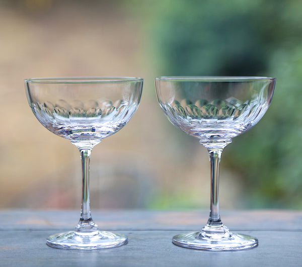Vintage Style Champagne Saucers - Boxed Set of Six - Greige - Home & Garden - Chiswick, London W4 