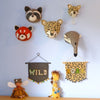 Mini Leopard Felt Wall Head by Fiona Walker, England
