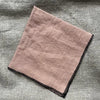 Pure Linen Napkin with Contrast Oversewn Edge - Various Colours