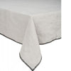 Linen Tablecloth with Black Overstitched Edge