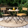 Folding Reclaimed Wood & Iron Outdoor Table