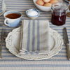 Linen Look Recycled Plastic Bottle Napkins Blue Linen Stripe