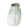 Green Drip Stoneware Vase