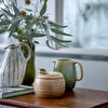 Green Drip Stoneware Vase