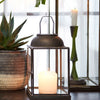 Small Lucca Antiqued Metal Lantern - Greige - Home & Garden - Chiswick, London W4 