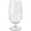 Recycled Glass Wine Glasses with Etched Flowers