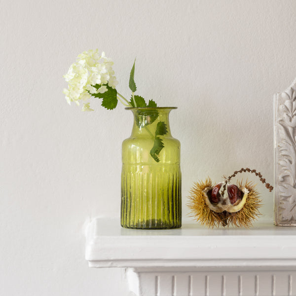 jade recycled glass vase 